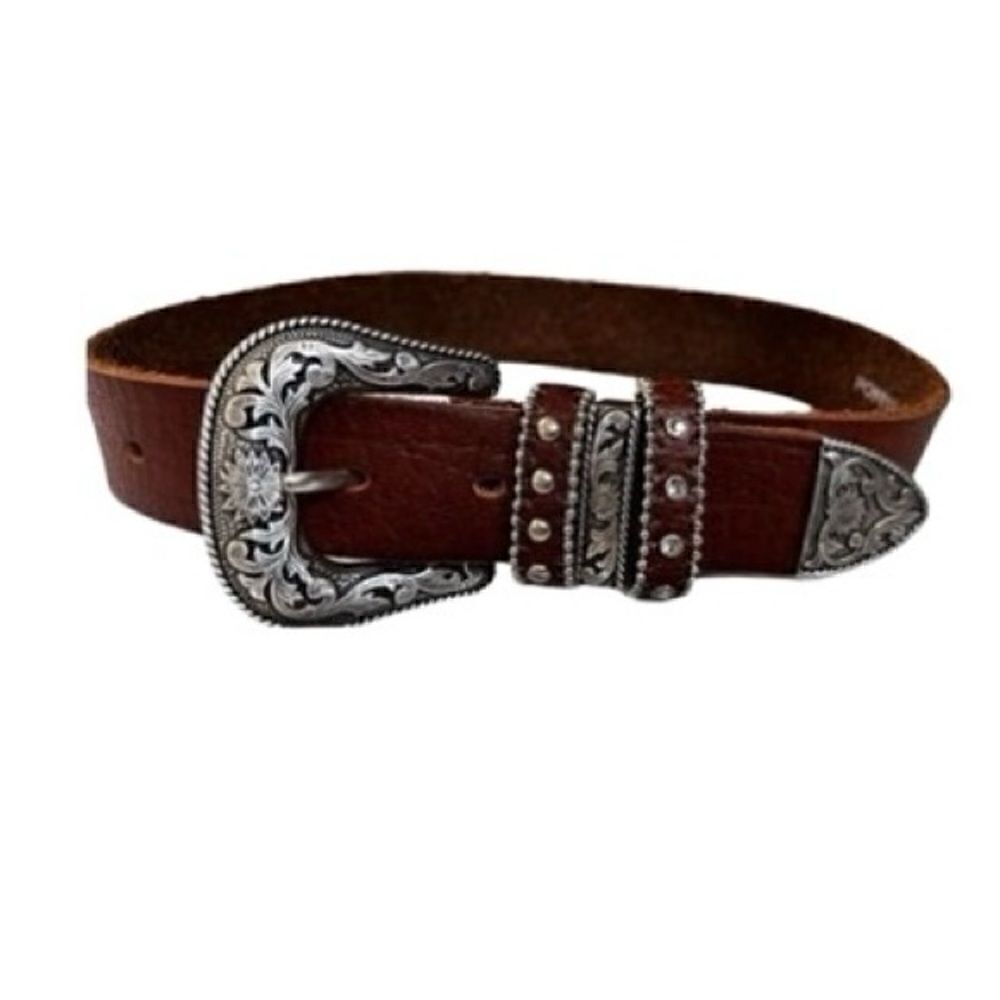 Girls belt silver western size 20